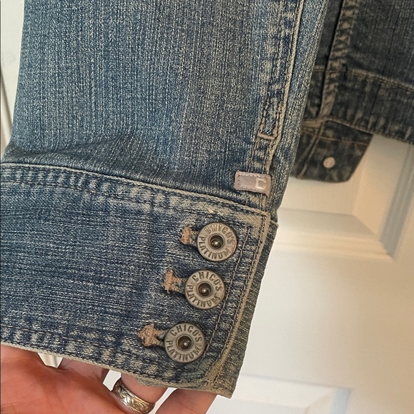 Chico's Platinum Blue Jean Jacket - Picture 7 of 8